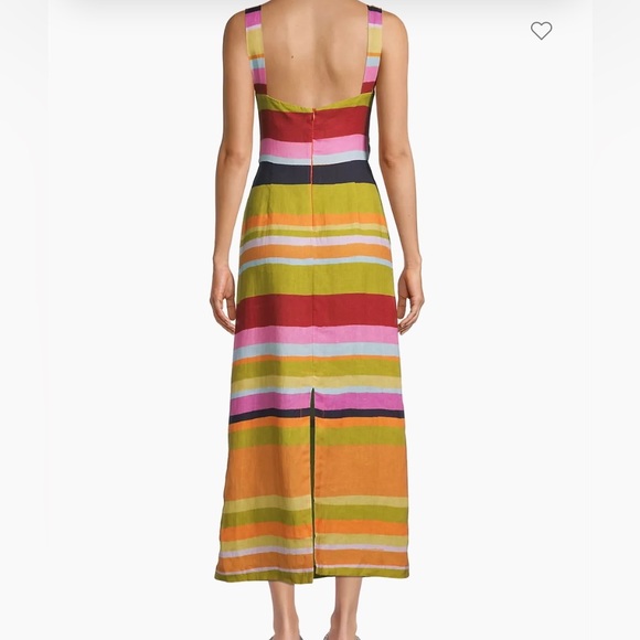 Cala de la Cruz Dress NEW one of a kind, striped linen cut-out dress Retail $525 - Picture 4 of 9